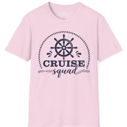 Cruise Squad Nautical Wheel Shirt T-Shirt – Light Pink – Best Cruise Shirts