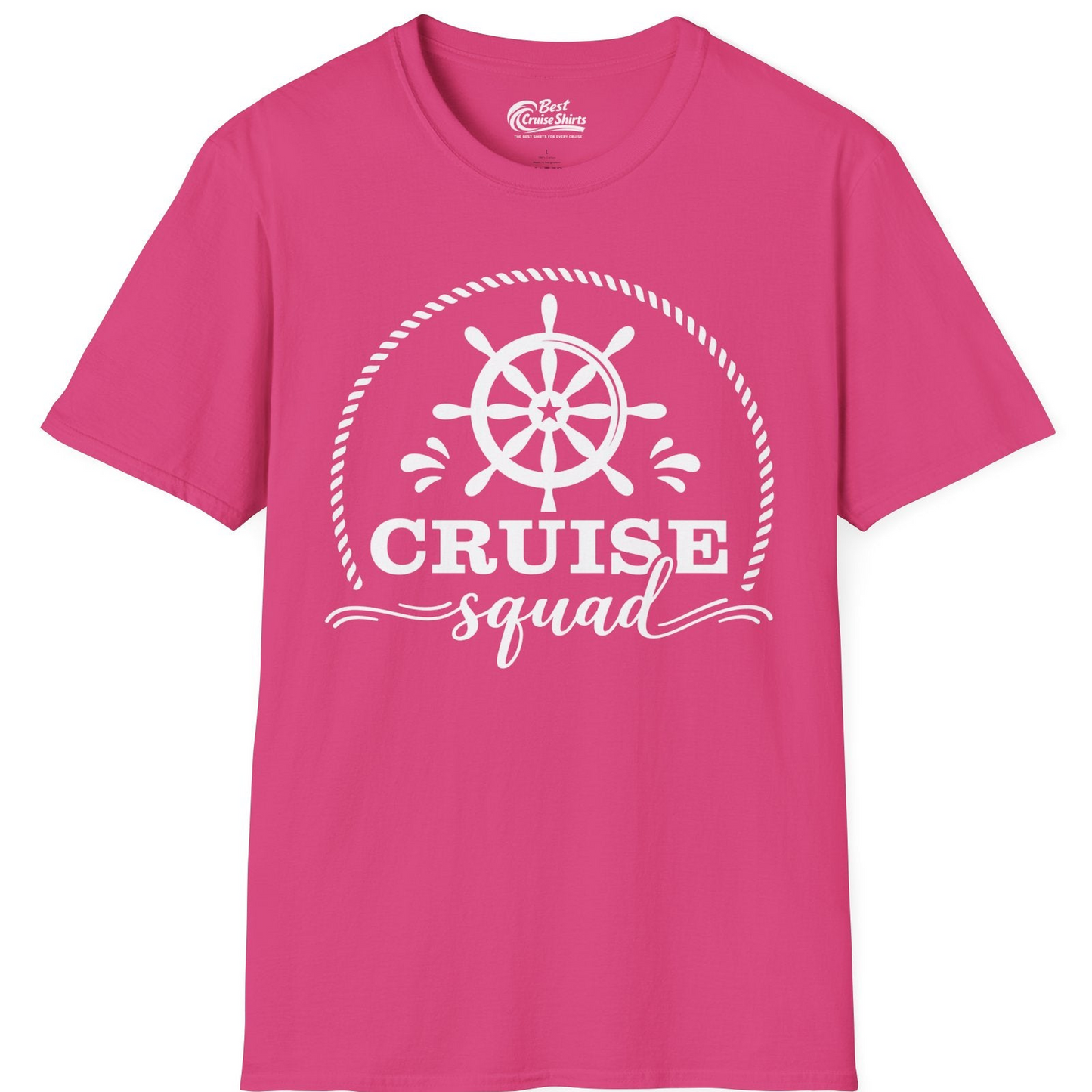 Cruise Squad Nautical Wheel Shirt T-Shirt – Heliconia – Best Cruise Shirts