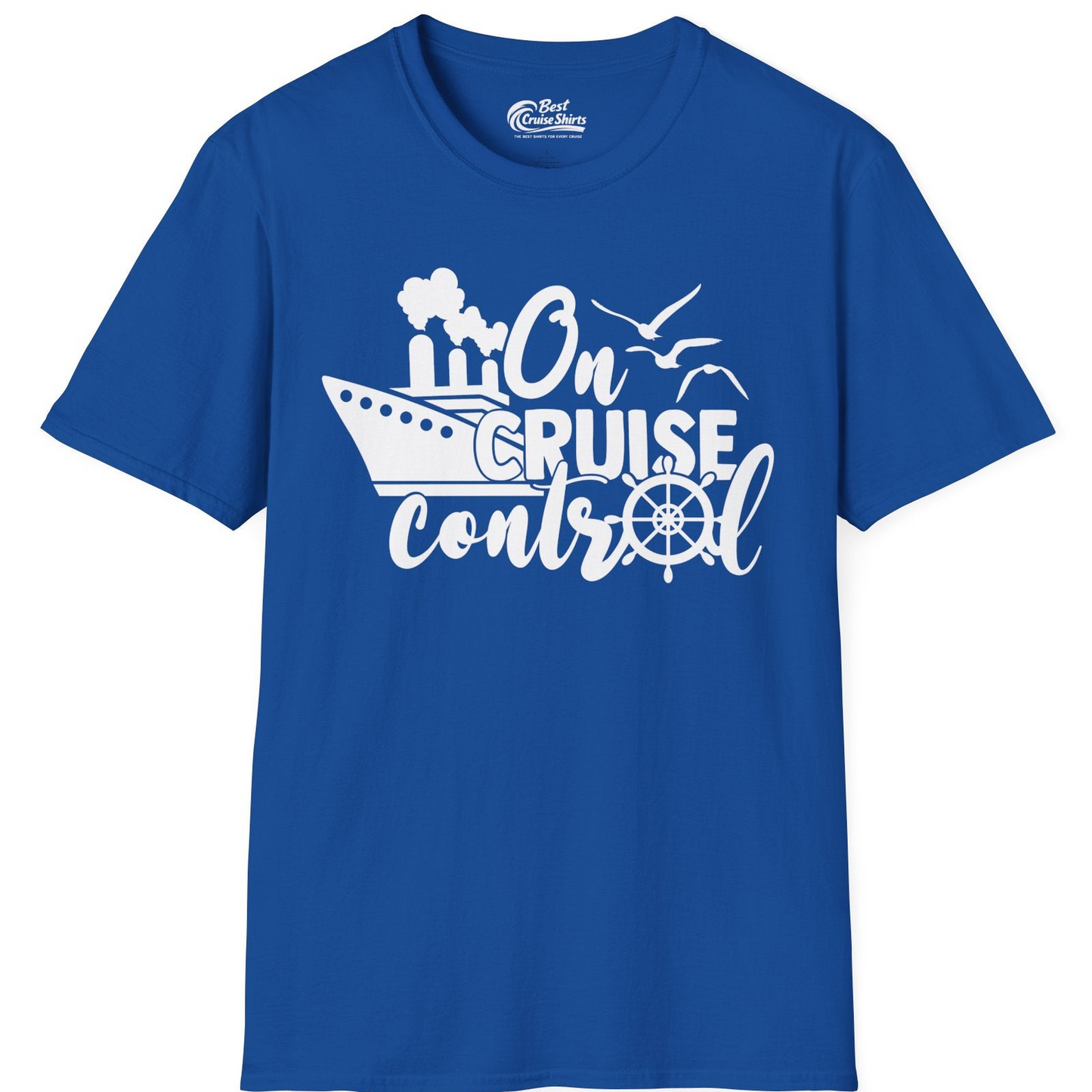 On Cruise Control Shirt T-Shirt – Royal – Best Cruise Shirts