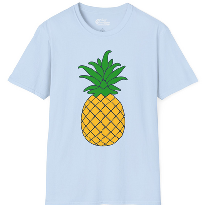 Cartoon Pineapple Graphic Shirt T-Shirt – Light Blue – Best Cruise Shirts