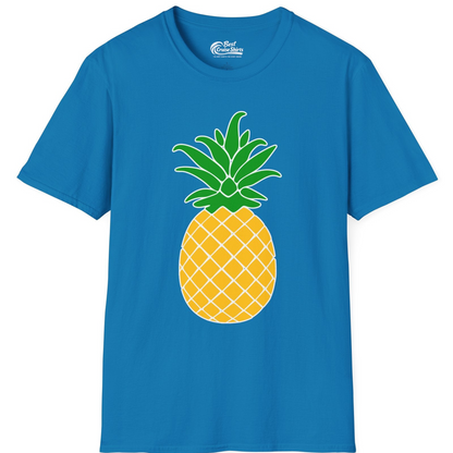 Cartoon Pineapple Graphic Shirt T-Shirt – Sapphire – Best Cruise Shirts