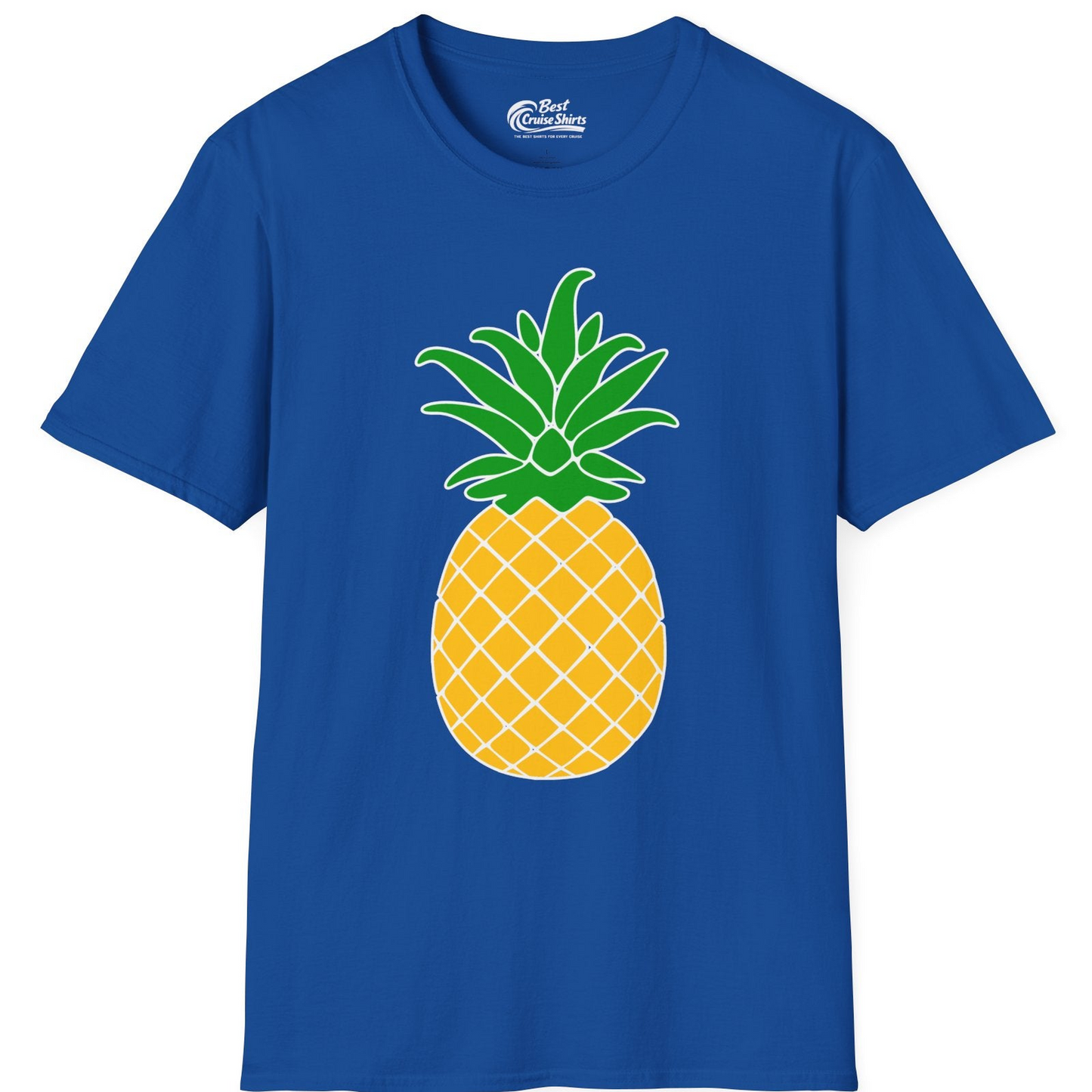 Cartoon Pineapple Graphic Shirt T-Shirt – Royal – Best Cruise Shirts