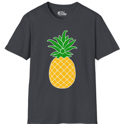 Cartoon Pineapple Graphic Shirt T-Shirt – Dark Heather Grey – Best Cruise Shirts
