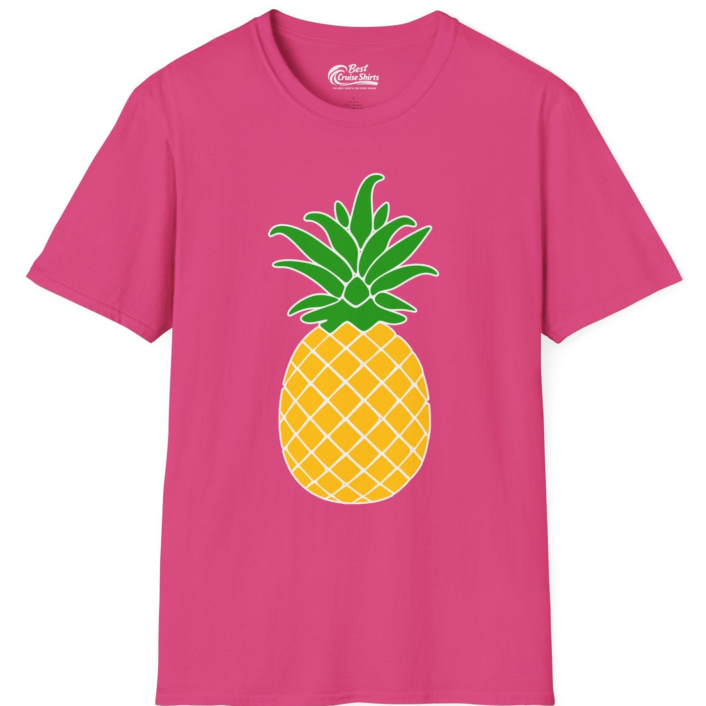 Cartoon Pineapple Graphic Shirt T-Shirt – Heliconia – Best Cruise Shirts