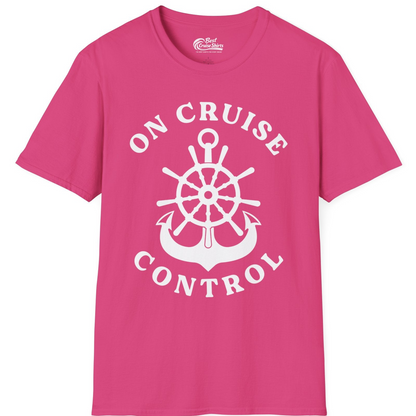 On Cruise Control Nautical Captain Wheel Funny Cruise Shirt — T-Shirt T-Shirt – Heliconia – Best Cruise Shirts