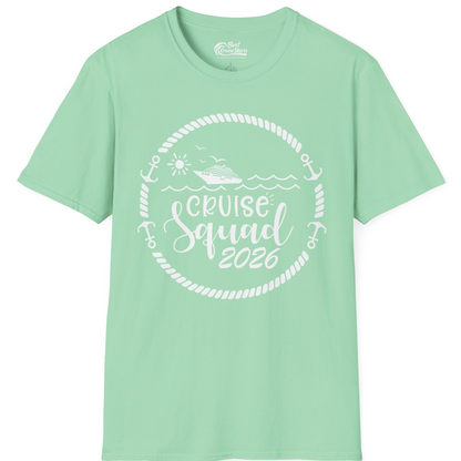 Cruise Squad 2026 Shirt T-Shirt – Mint Green – Best Cruise Shirts