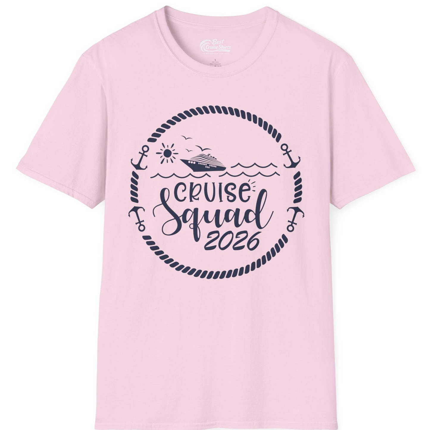 Cruise Squad 2026 Shirt T-Shirt – Light Pink – Best Cruise Shirts