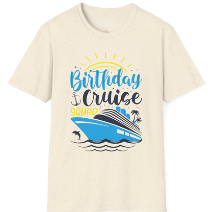 Birthday Cruise Squad Nautical Party Shirt for Group Celebrations — T-Shirt T-Shirt – Natural – Best Cruise Shirts