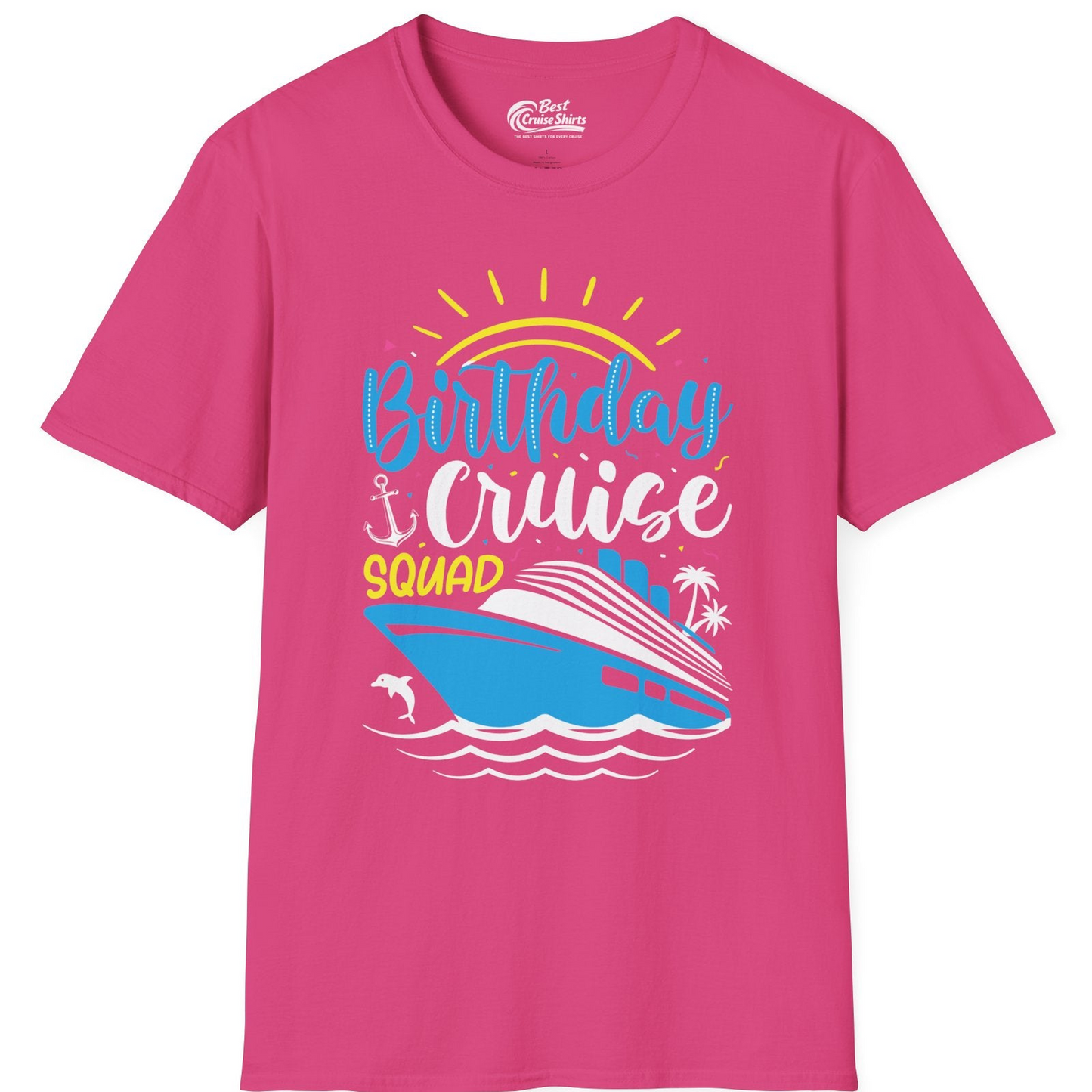 Birthday Cruise Squad Nautical Party Shirt for Group Celebrations — T-Shirt T-Shirt – Heliconia – Best Cruise Shirts