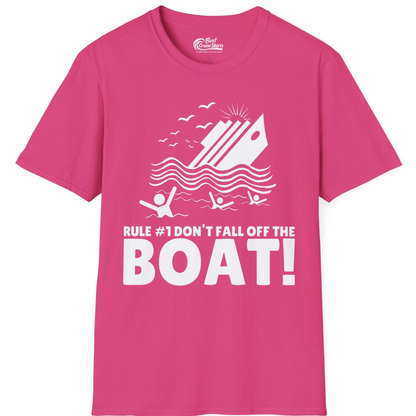 Funny Cruise Ship Safety Warning Sinking Boat Cartoon Shirt — T-Shirt T-Shirt – Heliconia – Best Cruise Shirts