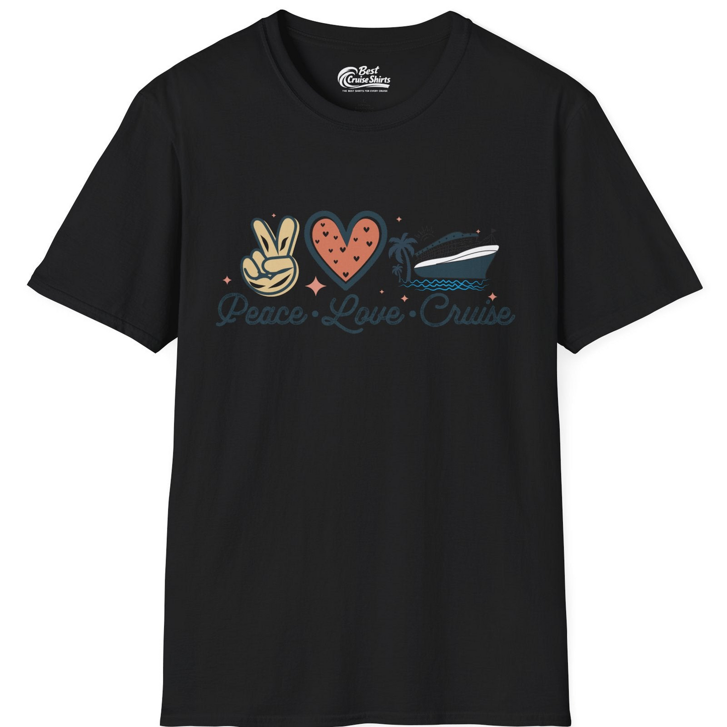Peace Love Cruise Shirt T-Shirt – Black – Best Cruise Shirts
