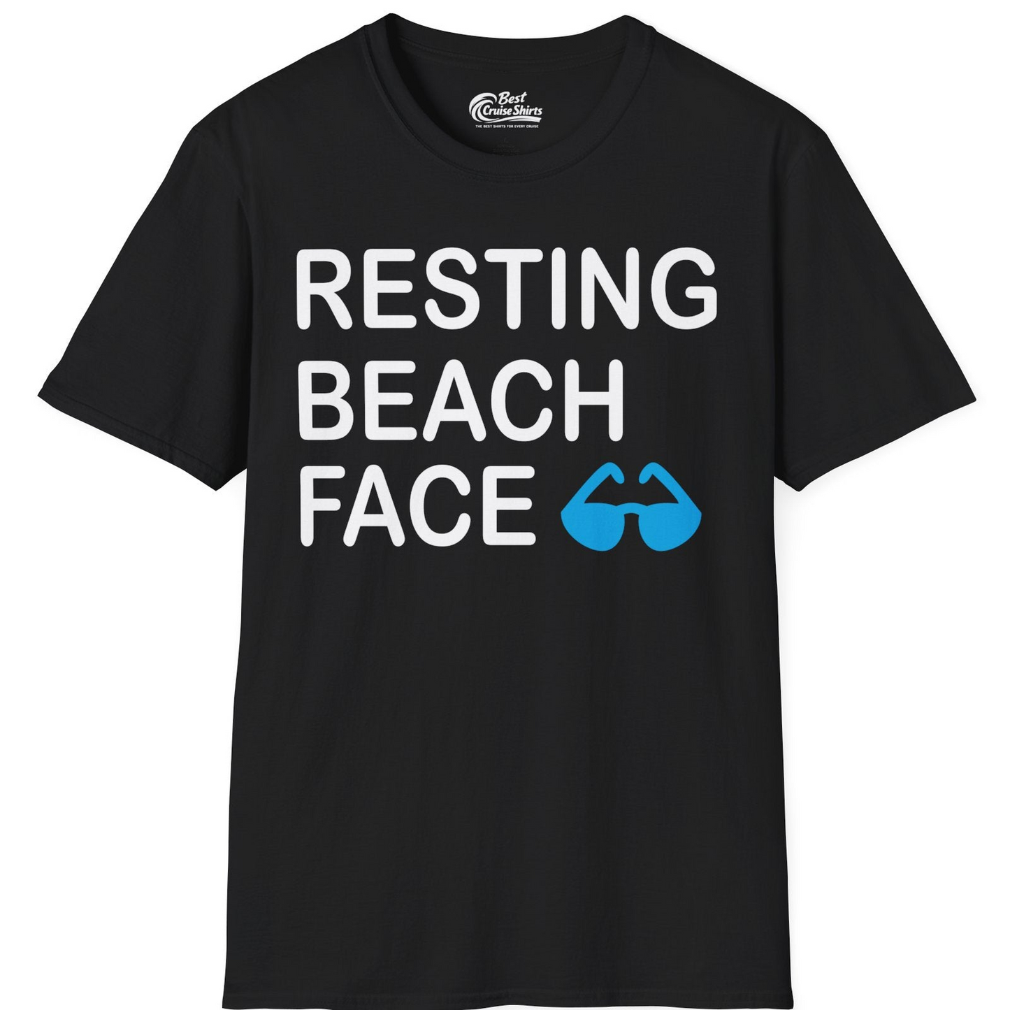 Resting Beach Face Shirt T-Shirt – Black – Best Cruise Shirts