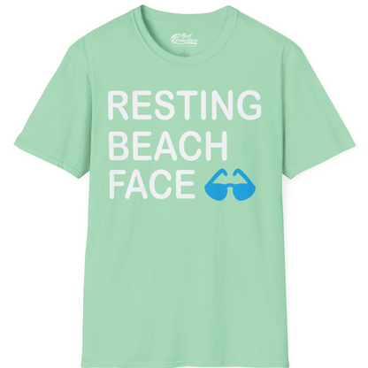 Resting Beach Face Shirt T-Shirt – Mint Green – Best Cruise Shirts