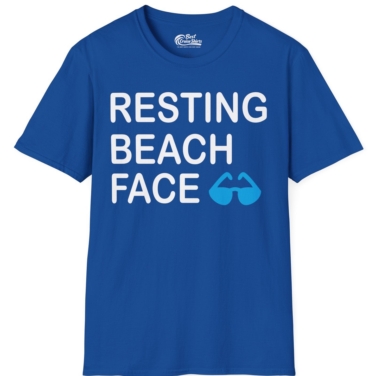 Resting Beach Face Shirt T-Shirt – Royal – Best Cruise Shirts