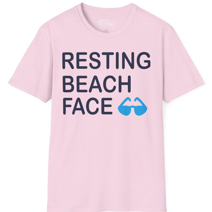 Resting Beach Face Shirt T-Shirt – Light Pink – Best Cruise Shirts