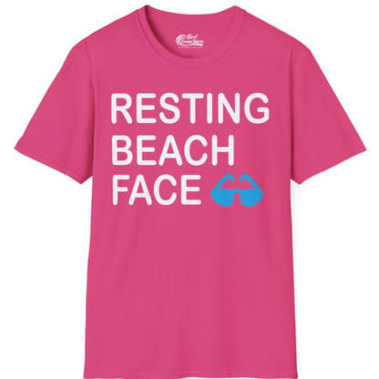 Resting Beach Face Shirt T-Shirt – Heliconia – Best Cruise Shirts