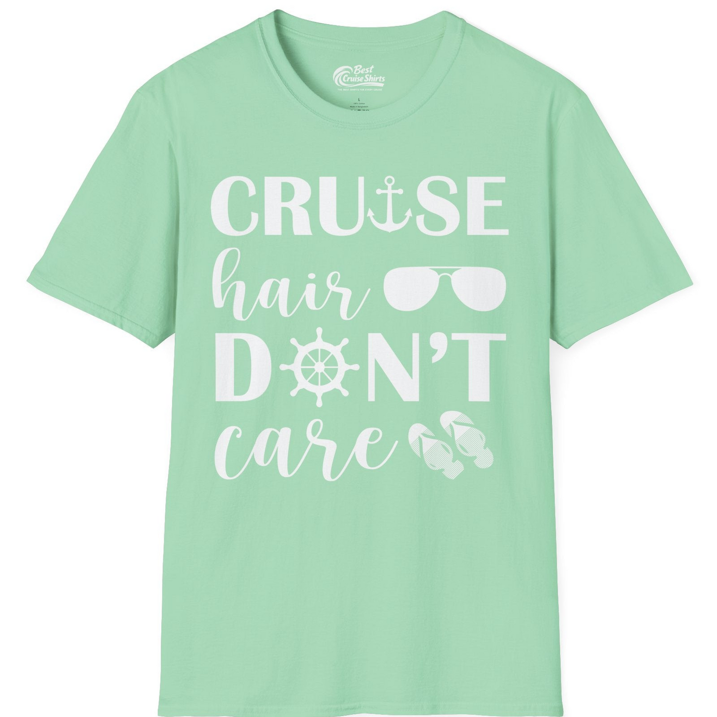 Cruise Hair Don't Care Shirt T-Shirt – Mint Green – Best Cruise Shirts