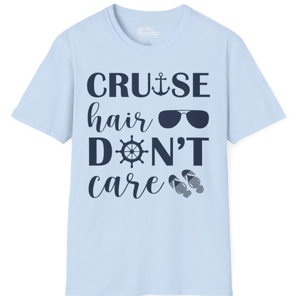Cruise Hair Don't Care Shirt T-Shirt – Light Blue – Best Cruise Shirts