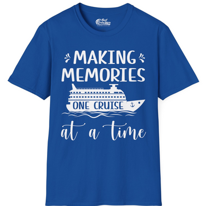 Making Memories One Cruise at a Time Nautical Family Cruise Shirt — T-Shirt T-Shirt – Royal – Best Cruise Shirts