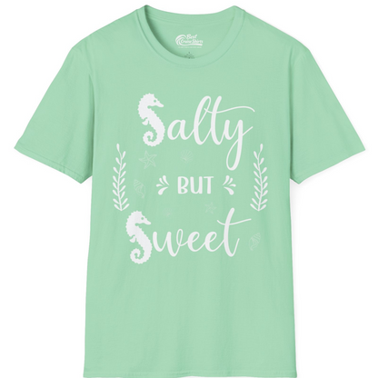 Salty But Sweet Seahorse Ocean Beach Shirt T-Shirt – Mint Green – Best Cruise Shirts