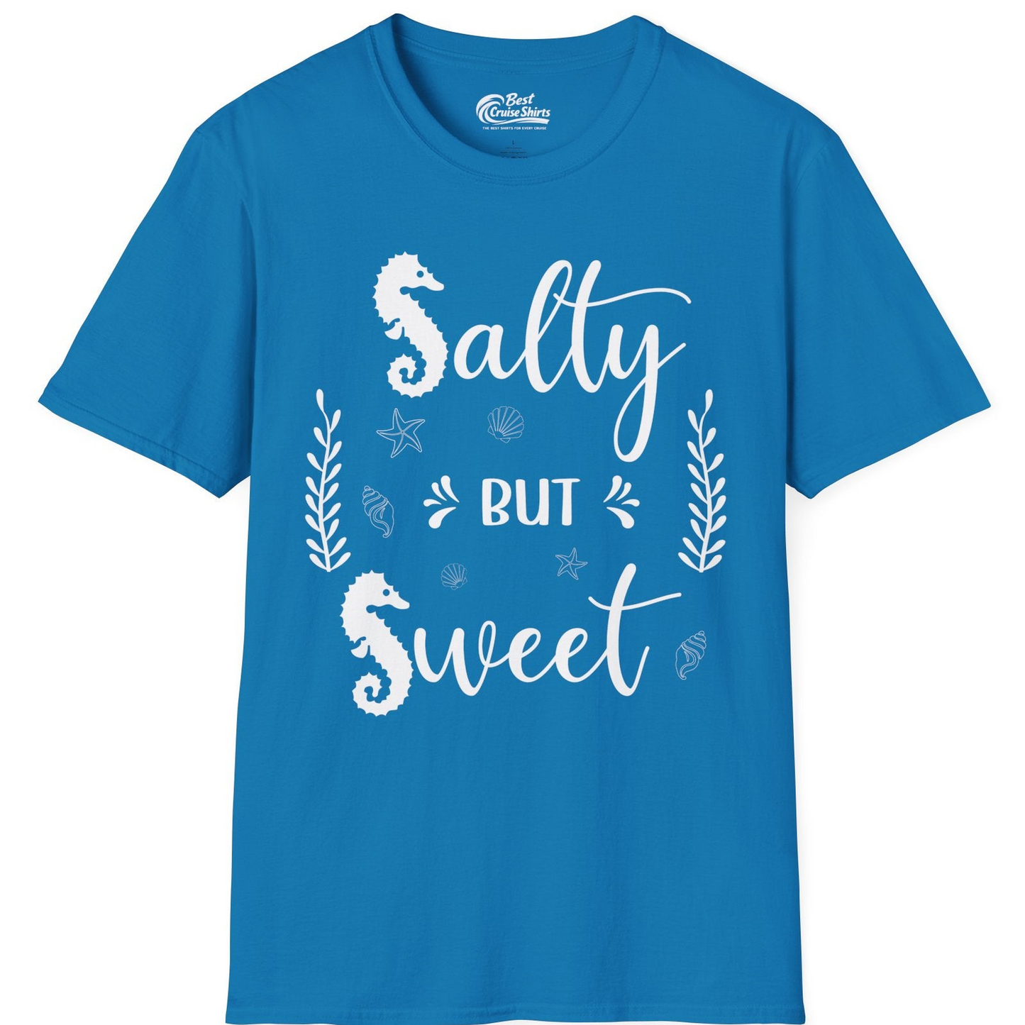 Salty But Sweet Seahorse Ocean Beach Shirt T-Shirt – Sapphire – Best Cruise Shirts