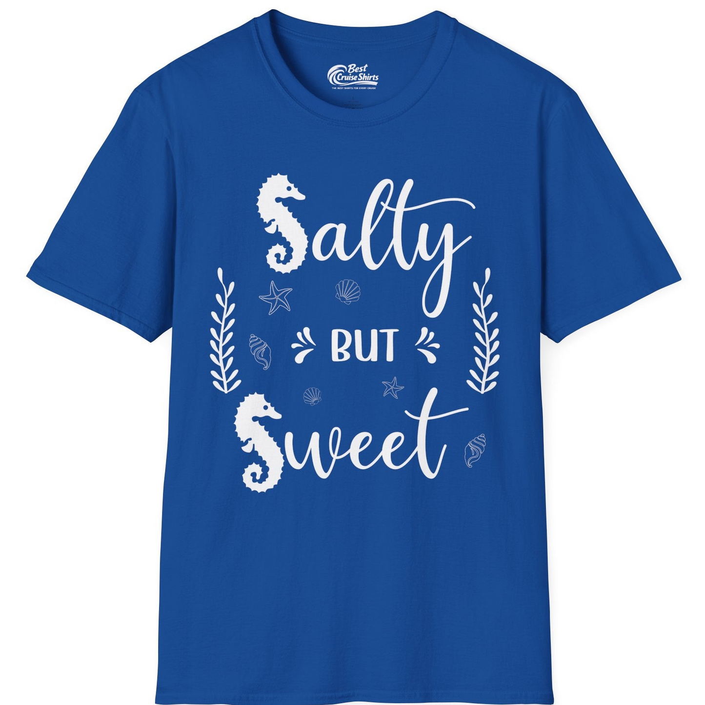 Salty But Sweet Seahorse Ocean Beach Shirt T-Shirt – Royal – Best Cruise Shirts