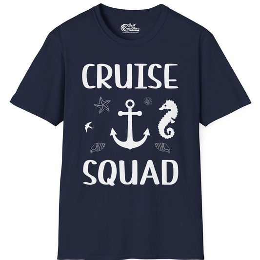 Cruise Squad Shirt T-Shirt – Navy – Best Cruise Shirts