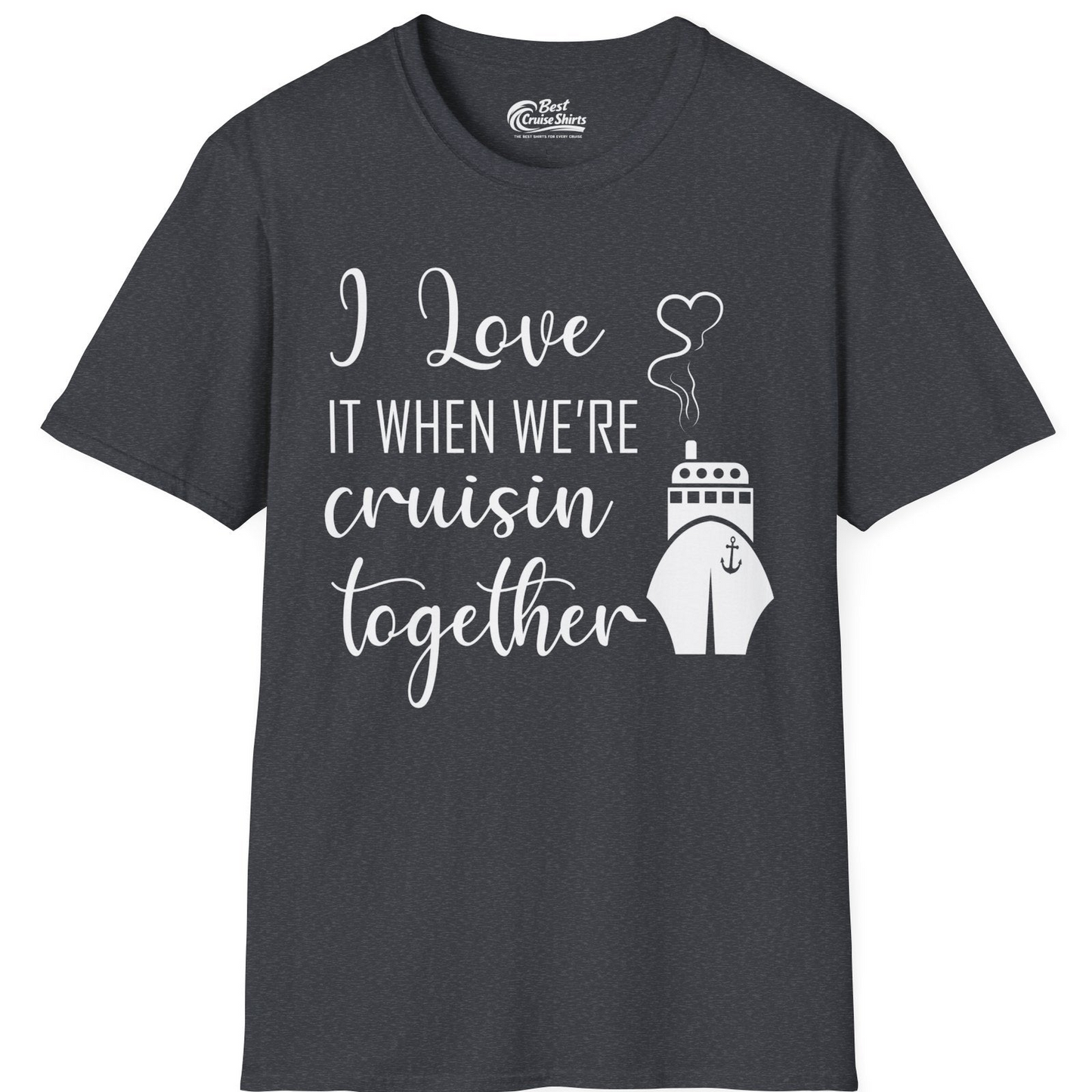 Cruise Couple Shirt T-Shirt – Dark Heather Grey – Best Cruise Shirts
