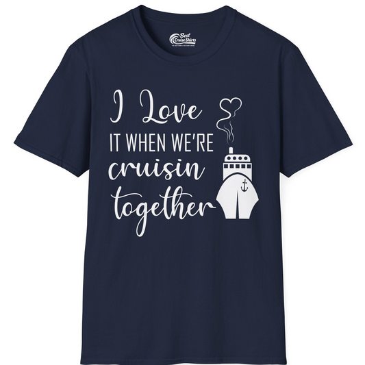 Cruise Couple Shirt T-Shirt – Navy – Best Cruise Shirts