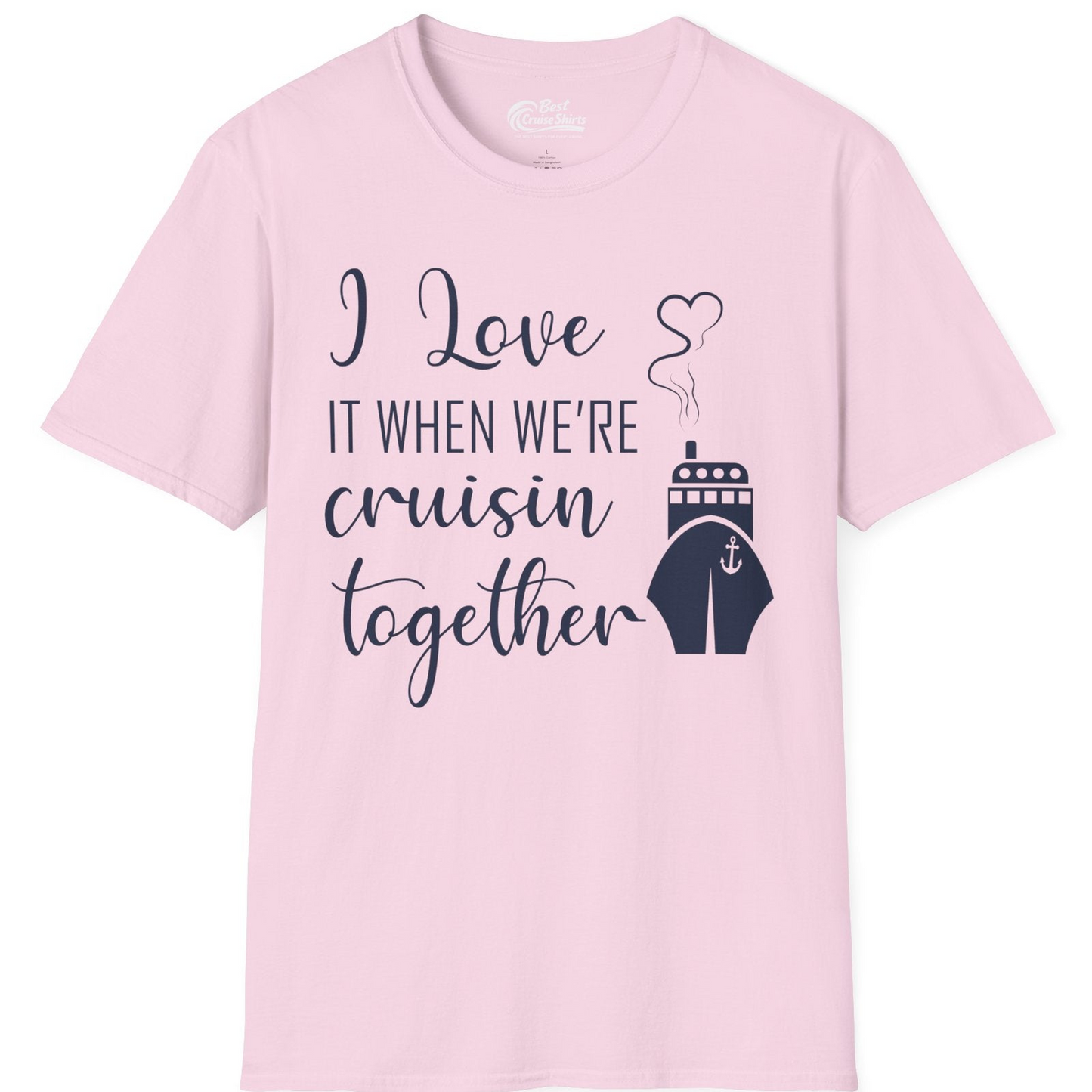 Cruise Couple Shirt T-Shirt – Light Pink – Best Cruise Shirts