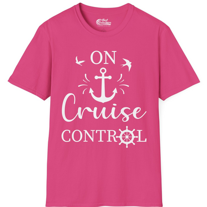 On Cruise Control Nautical Anchor and Birds Vacation Shirt Design — T-Shirt T-Shirt – Heliconia – Best Cruise Shirts