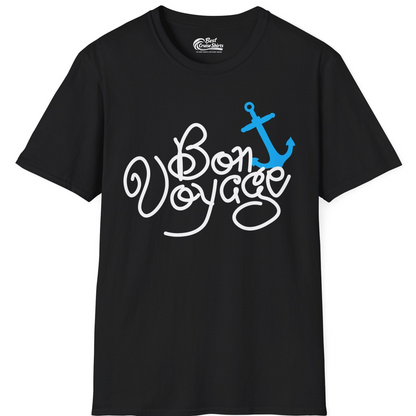 Bon Voyage Script Shirt T-Shirt – Black – Best Cruise Shirts