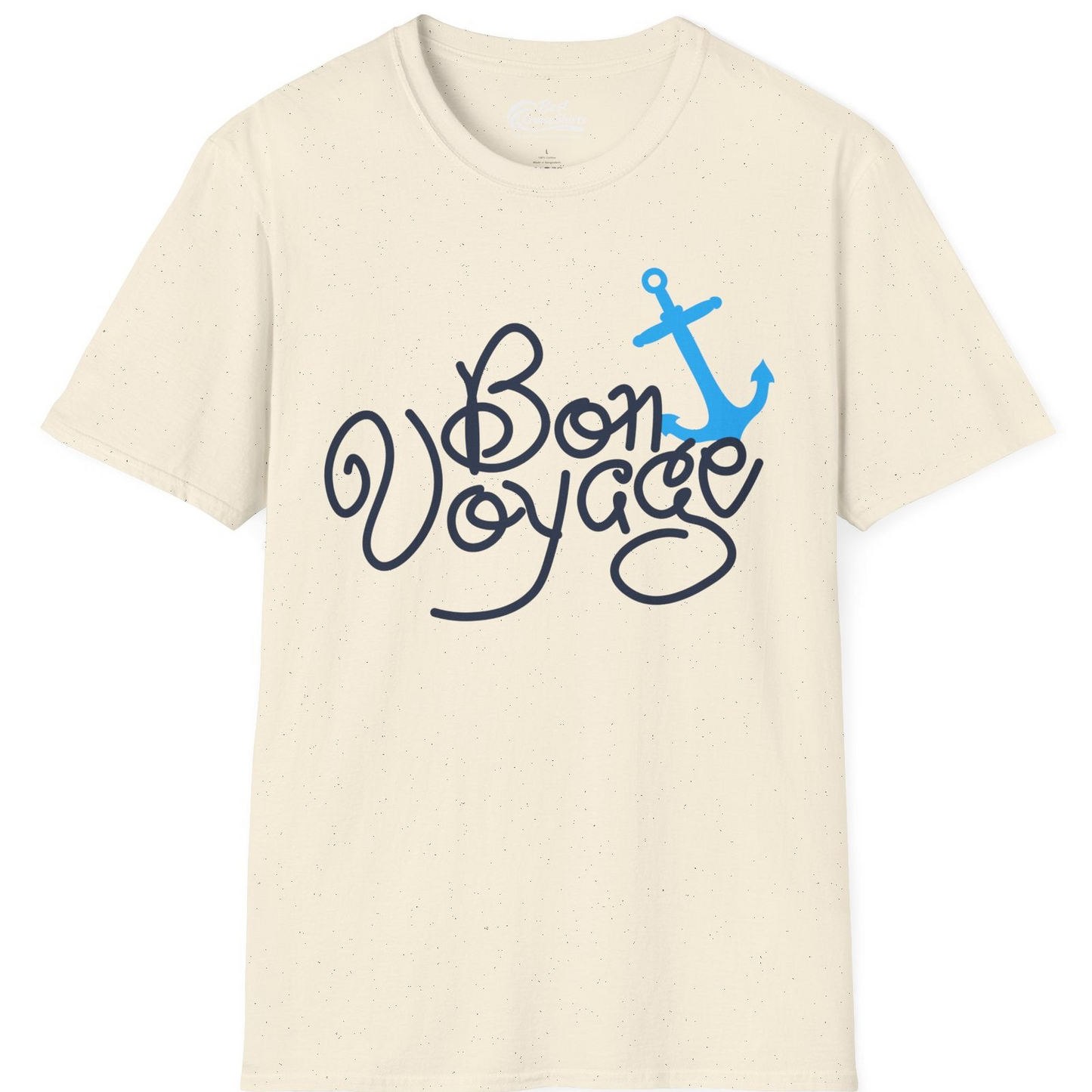 Bon Voyage Script Shirt T-Shirt – Natural – Best Cruise Shirts