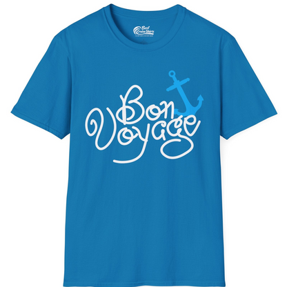 Bon Voyage Script Shirt T-Shirt – Sapphire – Best Cruise Shirts