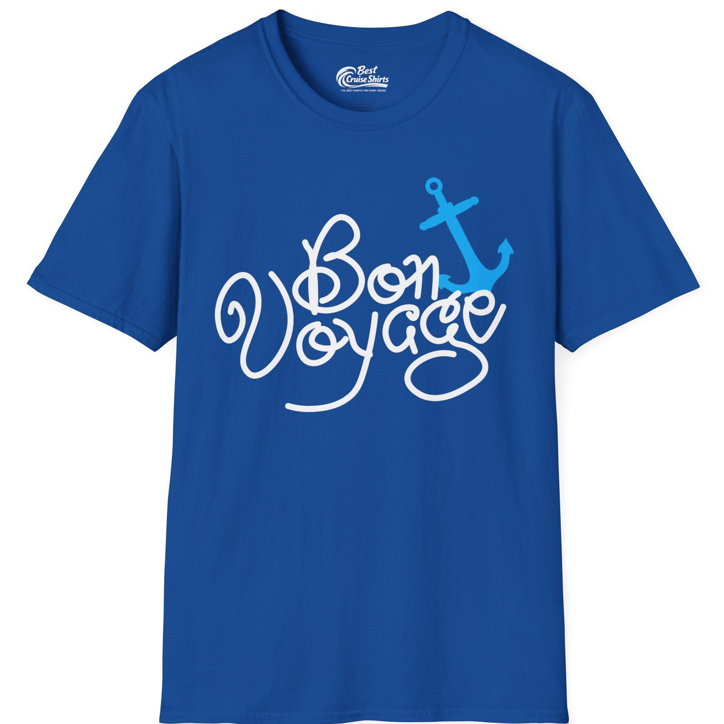 Bon Voyage Script Shirt T-Shirt – Royal – Best Cruise Shirts