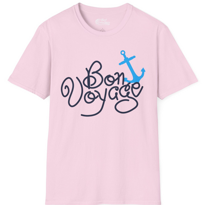 Bon Voyage Script Shirt T-Shirt – Light Pink – Best Cruise Shirts