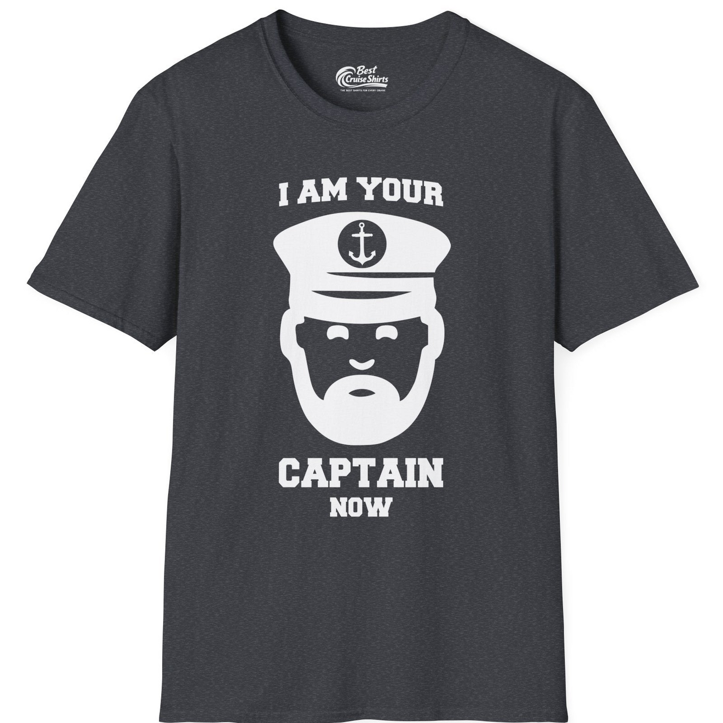 Funny Captain Shirt T-Shirt – Dark Heather Grey – Best Cruise Shirts