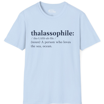 Thalassophile Definition Shirt T-Shirt – Light Blue – Best Cruise Shirts