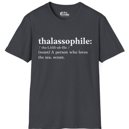 Thalassophile Definition Shirt T-Shirt – Dark Heather Grey – Best Cruise Shirts