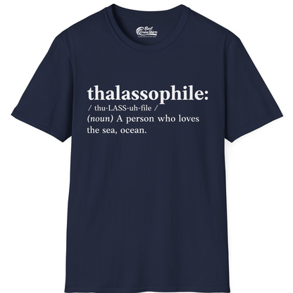 Thalassophile Definition Shirt T-Shirt – Navy – Best Cruise Shirts