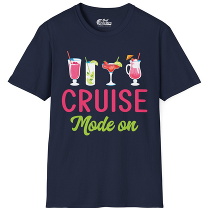 Cruise Mode On Shirt T-Shirt – Navy – Best Cruise Shirts