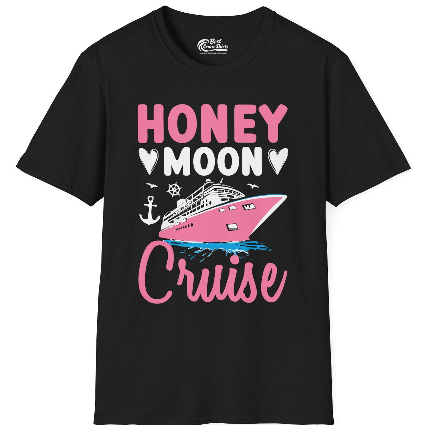 Honeymoon Cruise Shirt T-Shirt – Black – Best Cruise Shirts