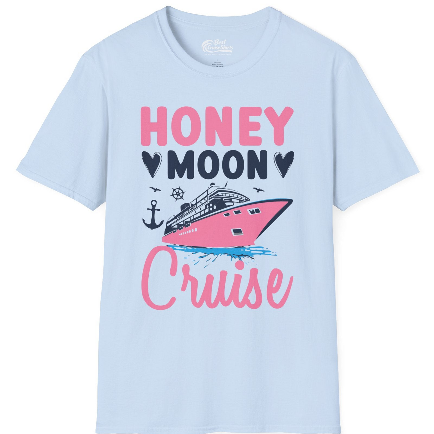 Honeymoon Cruise Shirt T-Shirt – Light Blue – Best Cruise Shirts