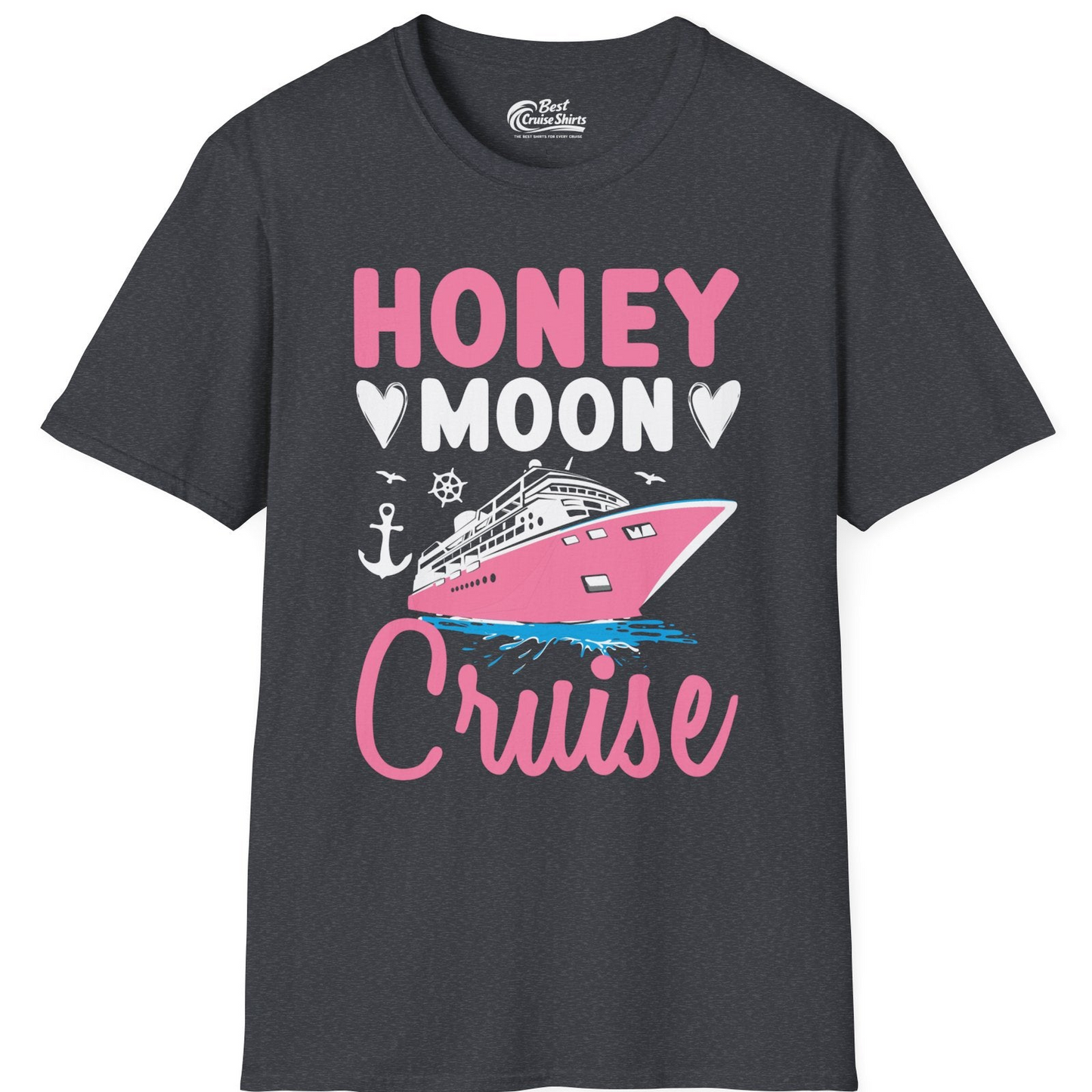 Honeymoon Cruise Shirt T-Shirt – Dark Heather Grey – Best Cruise Shirts