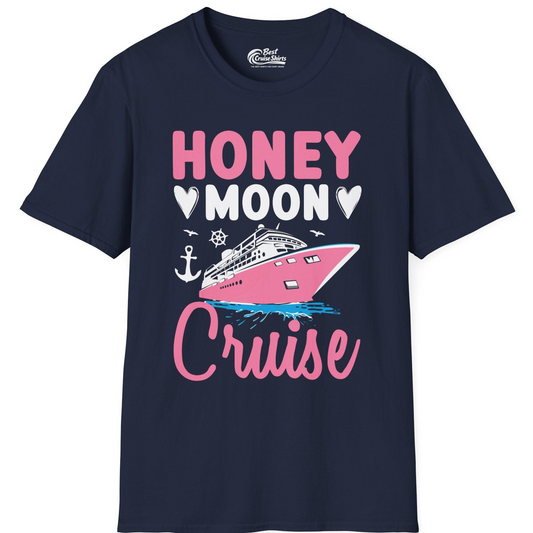 Honeymoon Cruise Shirt T-Shirt – Navy – Best Cruise Shirts