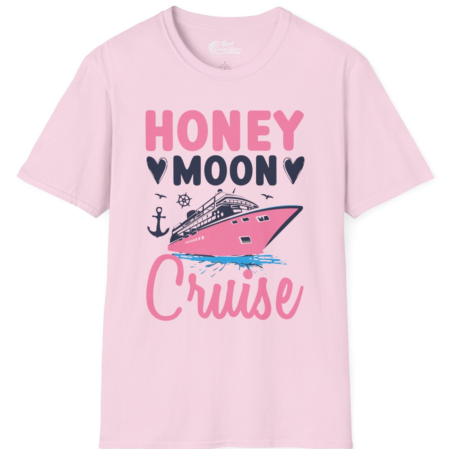 Honeymoon Cruise Shirt T-Shirt – Light Pink – Best Cruise Shirts