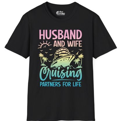 Husband and Wife Cruising Shirt T-Shirt – Black – Best Cruise Shirts