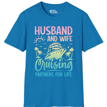 Husband and Wife Cruising Shirt T-Shirt – Sapphire – Best Cruise Shirts