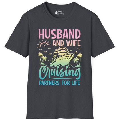 Husband and Wife Cruising Shirt T-Shirt – Dark Heather Grey – Best Cruise Shirts