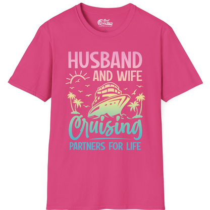 Husband and Wife Cruising Shirt T-Shirt – Heliconia – Best Cruise Shirts